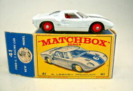 【送料無料】模型車 モデルカー マッチボックスフォードホワイトレアレッドリムトップボックスmatchbox rw 41c ford gt white rare red rims top in e1 box
