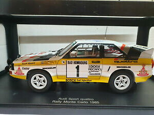 【送料無料】模型車 モデルカー アウディスポーツクワトロモンテカルロオートアートデカールaudi sport quattro monte carlo 1985 autoart 118 hb decals hand signed photo