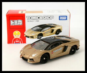 �y���������z�͌^�� ���f���J�[ �g�~�J�V���b�v�����{���M�[�j�A���F���^�h�[���S�[���h�J���[tomica shop 87 lamborghini aventador lp 7004 168 tomy 2014 july gold color