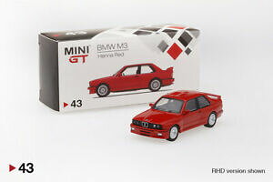 �y���������z�͌^�� ���f���J�[ �~�j�w�i���b�h�o�[�W����mini gt bmw m3 e30 henna red lhd version mgt00043 164