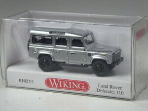 yz͌^ fJ[ uCLOh[o[fBtF_[Vo[^bNgbvlub2 wiking 010203 land rover defender 110 silver metallic top bnib