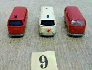 yz͌^ fJ[ EBLOubVbcFXP[oX3x wiking busch rietze n scale cars 3 vw bus ambulance fire
