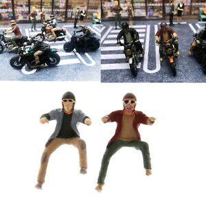 �y���������z�͌^�� ���f���J�[ �X�P�[���~�j�`���A�I�[�g�o�C�t�B�M���A164 s scale painted miniature motorcycle small people figurines building decor