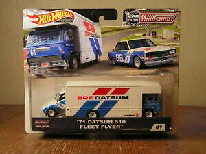 �y���������z�͌^�� ���f���J�[ �z�b�g�z�C�[���J�[�J���`���[�`�[��?�_�b�g�T��?hot wheels car culture team transport 9 ~1971 datsun 510~ unopened
