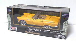 yz͌^ fJ[ [^[}bNXtH[hT_[o[hCG[~jJ[motor max 1956 ford thunderbird conv yellow 124 diecast car 73215yl