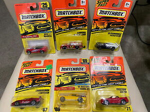 yz͌^ fJ[ }b`{bNXX|[cJ[bgJ[h~glot of 6 matchbox 9396 sport cars sealed mint on card
