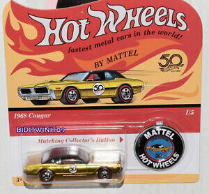 yz͌^ fJ[ zbgzC[AjFTIN[K[RbhC{gRftFXhot wheels 2018 50th aniversario 1968 cougar con redline boton condeffect
