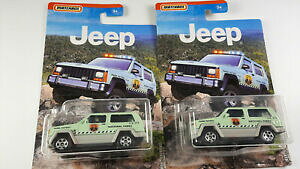 �y���������z�͌^�� ���f���J�[ �}�b�`�{�b�N�X�W�[�v�`�F���L�[���b�gmatchbox national parks jeep cherokee lot of 2