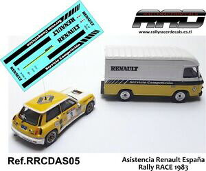 yz͌^ fJ[ fJJJAVXeVAm[GXp[j[[Xdecalcalca 143; asistencia renault espana; rally race 1983