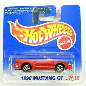 �y���������z�͌^�� ���f���J�[ �z�b�g�z�C�[�����b�h�}�X�^���O�S�[���h�C���^�[�i�V���i���V���[�g�J�[�h1995 hot wheels red 1996 mustang gt gold 7sp 378 international short card