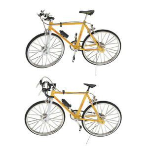 yz͌^ fJ[ ~j`AfBXCG[miniature bicycle model classic gift ice decoration toy for boy yellow