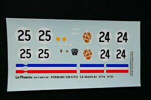 yz͌^ fJ[ fJ[tFjbNXtF[decal the phoenix ferrari 250 gto le mans 1963 143 no le mans amr