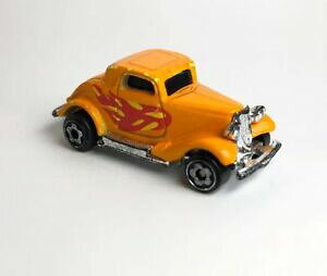 yz͌^ fJ[ Be[W}e}CNzbgzC[EBhEtH[hzbgbhIWvintage 1979 mattel micro hot wheels 3 window e32 ford hot rod orange w flames