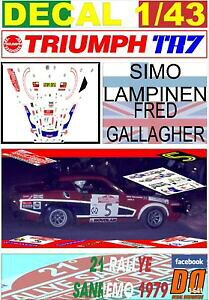 �y���������z�͌^�� ���f���J�[ �f�J�[�������s�l���T������decal 143 triumph tr7 v8 s lampinen r sanremo 1979 dnf 01