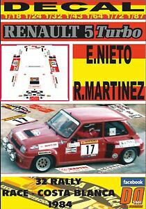 �y���������z�͌^�� ���f���J�[ �f�J�[�����m�[�^�[�{���[�X�R�X�^�u�����Jdecal renault 5 turbo e grandson r racecosta blanca 1984 9th 01