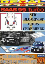 【送料無料】模型車 モデルカー デカールサーブターボブロムクヴィストアイルランドdecal saab 99 turbo s blomqvist c of ireland 1979 6th 01