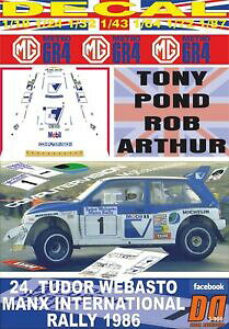 �y���������z�͌^�� ���f���J�[ �f�J�[�����g���g�j�[�|���h�}���N�X�C���e��decal mg metro 6r4 tony pond manx inter r 1986 winner 01