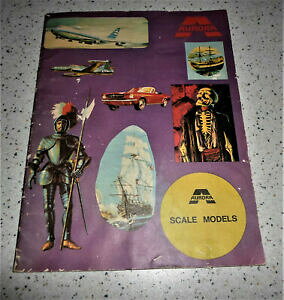 �y���������z�͌^�� ���f���J�[ �I�[�����X�P�[�����f���J�^���Oaurora scale models catalog with list 1971