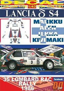 �y���������z�͌^�� ���f���J�[ �f�J�[�������`�A�f���^�A�������[�����[decal lancia delta s4 m alen rac 1986 2nd 01