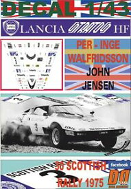 【送料無料】模型車 モデルカー デカールランチアストラトースウォルフリドソンスコティッシュdecal 143 lancia stratos the chequered walfridsson scottish r dnf 1975 01