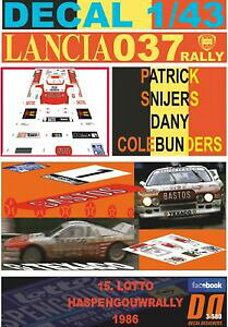 �y���������z�͌^�� ���f���J�[ �f�J�������`�A�����[�n�X�y���O�[�����[decal 143 lancia 037 rally psnijers haspengouwrally 1986 dnf 06