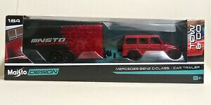 【送料無料】模型車 モデルカー トウゴーマイストデザインメルセデスベンツクラスカートレーラースケールカーtow amp; go maisto design mercedes benz gclass car trailer scale 164 car