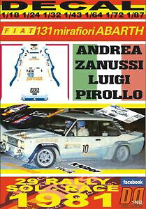 yz͌^ fJ[ fJ[tBAbgAogUkbV[Xdecal fiat 131 abarth azanussi rsol race 1981 3rd 06