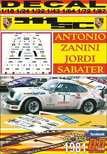�y���������z�͌^�� ���f���J�[ �f�J�[���|���V�F�U�j�j�\�����[�Xdecal porsche 911 sc azanini rsolrace 1981 dnf 06