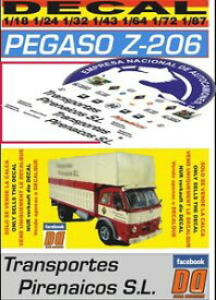【送料無料】模型車 モデルカー デカルペガソトランスポートピレナイコスウエスカdecal pegaso z206 transportes pirenaicos huesca 1964 06