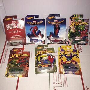 yz͌^ fJ[ zbgzC[}[xR~bNXXpC_[}Zbghot wheels marvel comics spiderman set of 7 cars