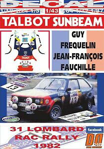 �y���������z�͌^�� ���f���J�[ �f�J�[���^���{�b�g�T���r�[�����[�^�X�t���P����decal talbot sunbeam lotus gfrequelin rac r 1982 11st 06