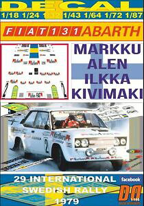 yz͌^ fJ[ fJ[tBAbgAog}NAXEF[fdecal fiat 131 abarth markku alen swedish r 1979 4th 06