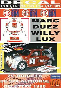 �y���������z�͌^�� ���f���J�[ �f�J�����g���u�[�N���X�f�X�pdecal mg metro 6r4 mduez boucles de spa 1986 dnf 06