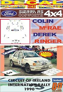 �y���������z�͌^�� ���f���J�[ �f�J�[���t�H�[�h�V�G���R�X���[�X�I�u�A�C�������hdecal ford sierra 4x4 rs cosworth c mcrae c of ireland r 1990 3rd 06