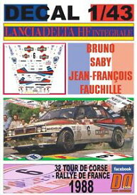 【送料無料】模型車 モデルカー デカールランチアデルタインテグラルサビーコルセdecal 143 lancia delta integrale bsaby tde corse 1988 2nd 06