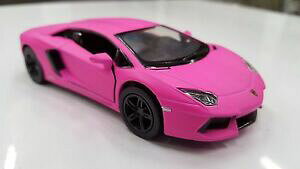 yz͌^ fJ[ {M[jAF^h[sNLX}[gXP[fI[vhAlamborghini aventador pink car toy kinsmart 138 scale model open doors