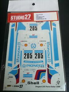 yz͌^ fJ[ X^WIfJ[vW[sIlp_J[o[Wst27 dc231 studio 27 124 decals peugeot 205 raid pioner paris dakar 87 2 version
