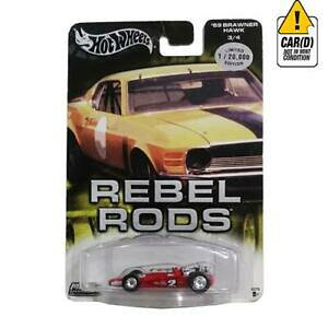 �y���������z�͌^�� ���f���J�[ �z�b�g�z�C�[���u���E�i�[�z�[�N���b�hhot wheels69 brawner hawk 34 rebel rods limited edition 120000 2004 long