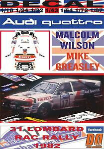 yz͌^ fJ[ fJAEfBNAg}REB\bN[decal audi quattro malcolm wilson rac rally 1982 10th 09