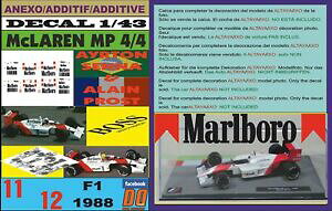 yz͌^ fJ[ AlL\fJ}N[}[{ACgZiAvXganexo decal 143 mclaren mp 44 1988 marlboro ayrton senna amp; alain prost 09