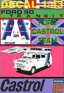 �y���������z�͌^�� ���f���J�[ �f�J�[���t�H�[�h�g�����W�b�g�A�V�X�^���X�t�H�[�h�J�X�g���[���`�[��decal 143 ford transit assistance ford castrol team 09