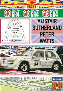 �y���������z�͌^�� ���f���J�[ �f�J�����g���T�U�[�����hdecal mg metro 6r4 asutherland rac r 1986 dnf 09