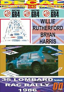 �y���������z�͌^�� ���f���J�[ �f�J�����g�����U�t�H�[�hdecal mg metro 6r4 wrutherford rac r 1986 dnf 09