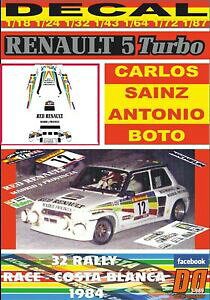 �y���������z�͌^�� ���f���J�[ �f�J�����m�[�^�[�{���[�X�R�X�^�u�����Jdecal renault 5 turbo csainz r racecosta blanca 1984 5th 09
