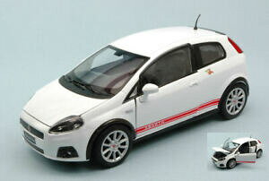 yz͌^ fJ[ ~j`AHCgD[tBAbgOfvgAogGVFufXX^eBbNminiature voiture fiat grande punto abarth echelle 124 blanc modelisme sta