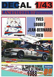 �y���������z�͌^�� ���f���J�[ �f�J�[�������`�A�f���^�C���e�O���e���x�R���Zdecal 143 lancia delta integrale yloubet tde corse 1988 2nd 08