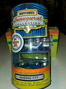yz͌^ fJ[ }b`{bNXRNV{[COfmatchbox 1997 inaugural collection boeing 777 1st issue model 1 of 20,000