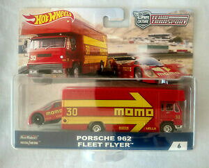 �y���������z�͌^�� ���f���J�[ �z�b�g�z�C�[���`�[���|���V�F�t���[�g�t���C���[���A�����C�_�[�Y2018 hot wheels car culture team transport porsche 962 fleet flyer real riders