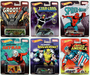 yz͌^ fJ[ zbgzC[|bvJ`[}[xtZbgXN[oXfRhot wheels 2015 pop culture marvel full 6 car set school bus deco delivery