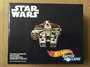 yz͌^ fJ[ X^[EH[Y}ezbgzC[og[[|[O~jAt@Rstar wars sdcc 2018 mattel hot wheels battle rollers porg millennium falcon nib